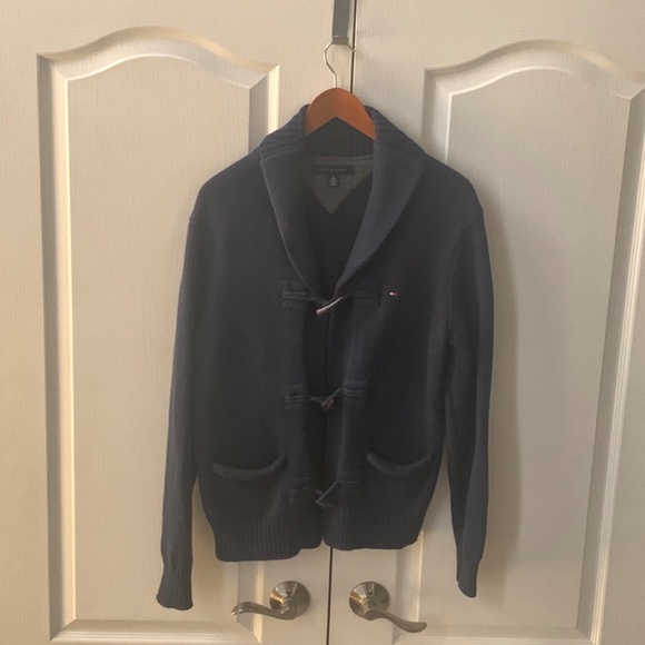 Men’s Tommy Hilfiger 100% Lambswool Cardigan Sz. M - Picture 2 of 11
